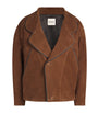 Brown Suede Oversized Jacket