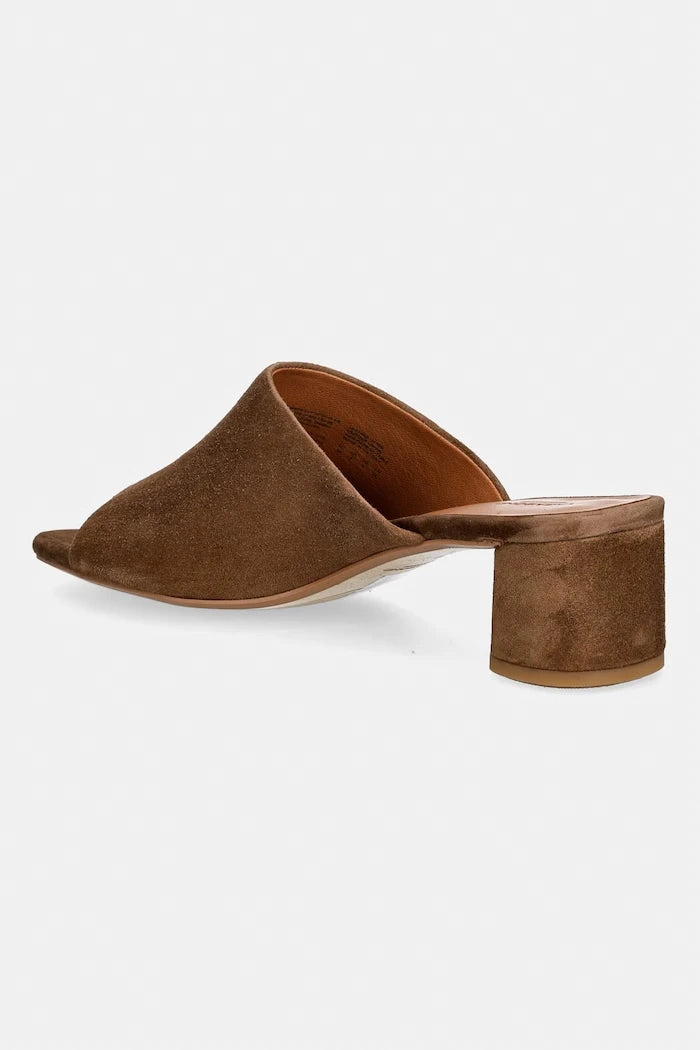 Vagabond Shoemakers kadın süet kalın topuklu terlik PIPER