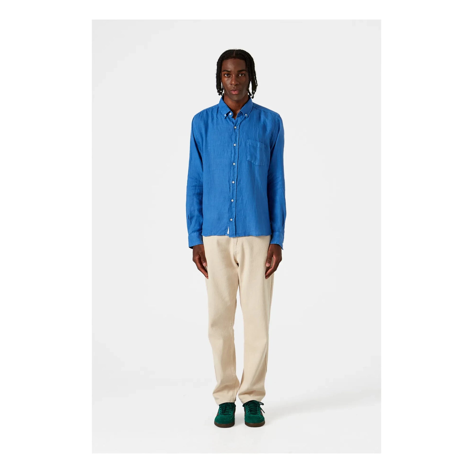 Edmmond Studios - Plain Linen Shirt | Blue