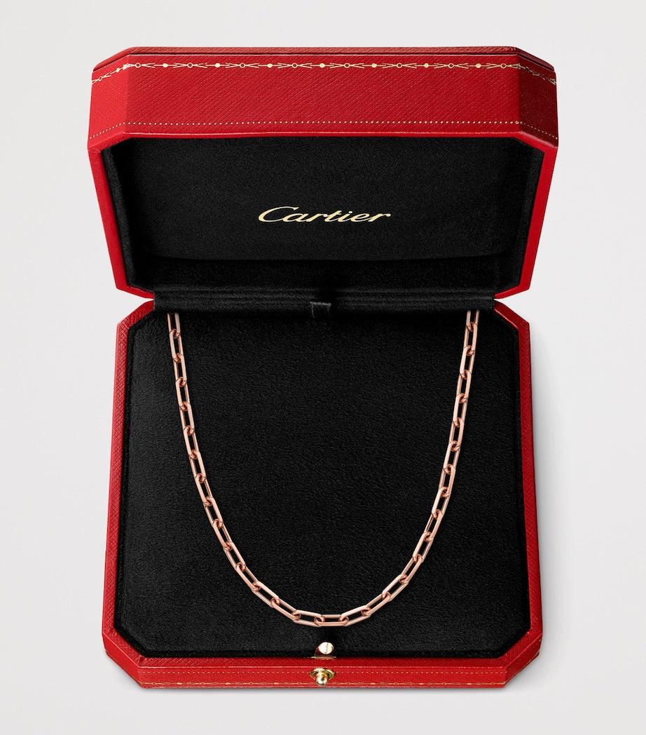 Small Rose Gold Santos de Cartier Chain Necklace