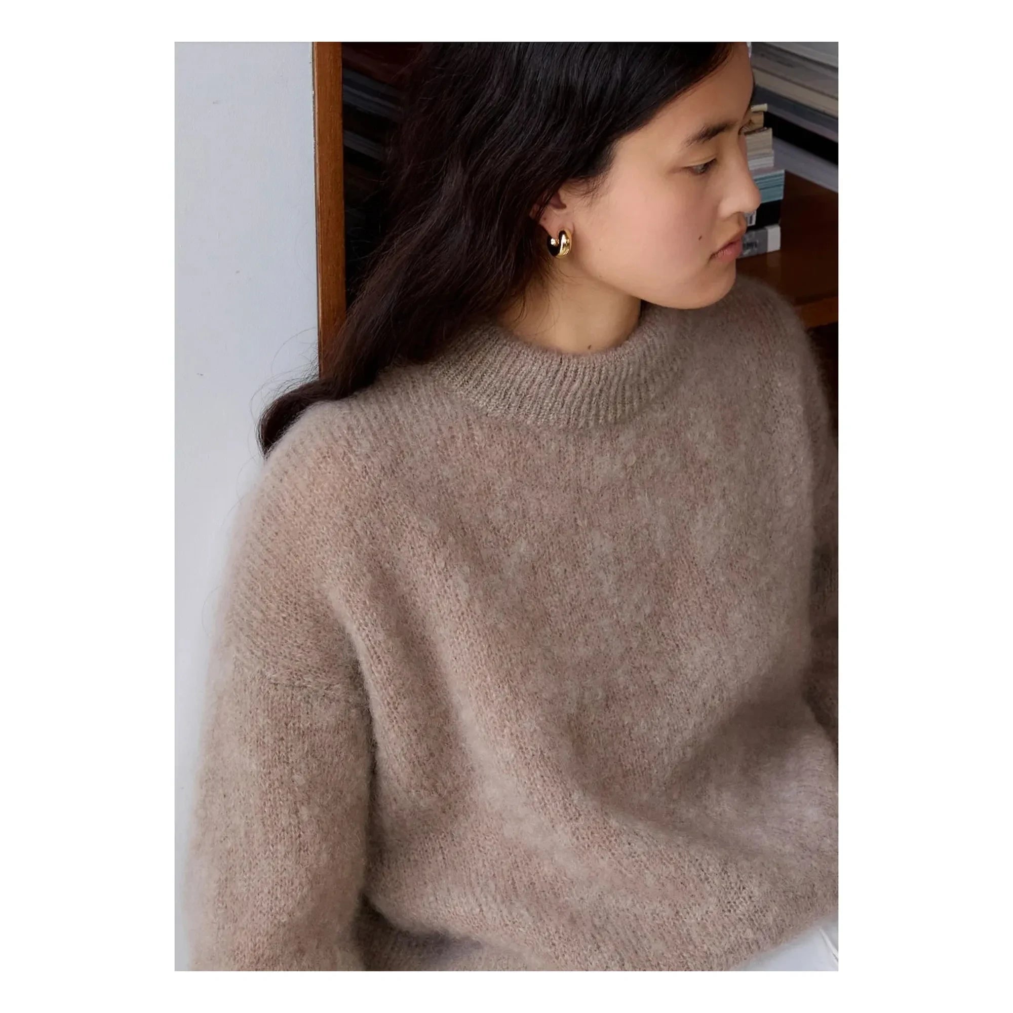 Surprise Paris - Jane Super Kid Mohair sweater | Taupe brown