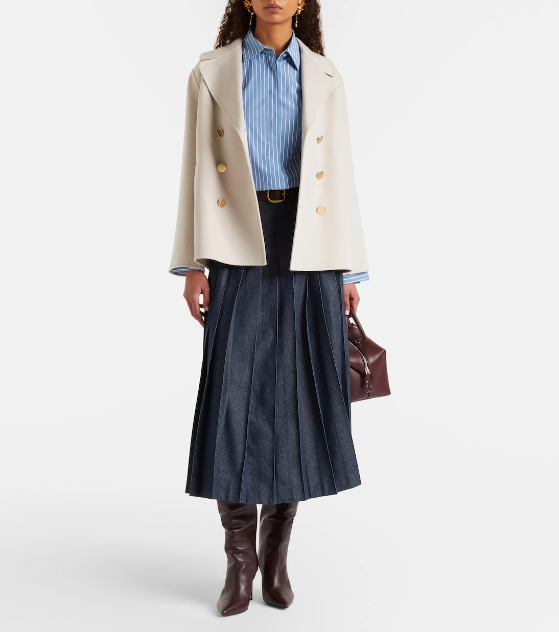 'S Max Mara - معطف بي كوت مارغوت من صوف الفيرجن
