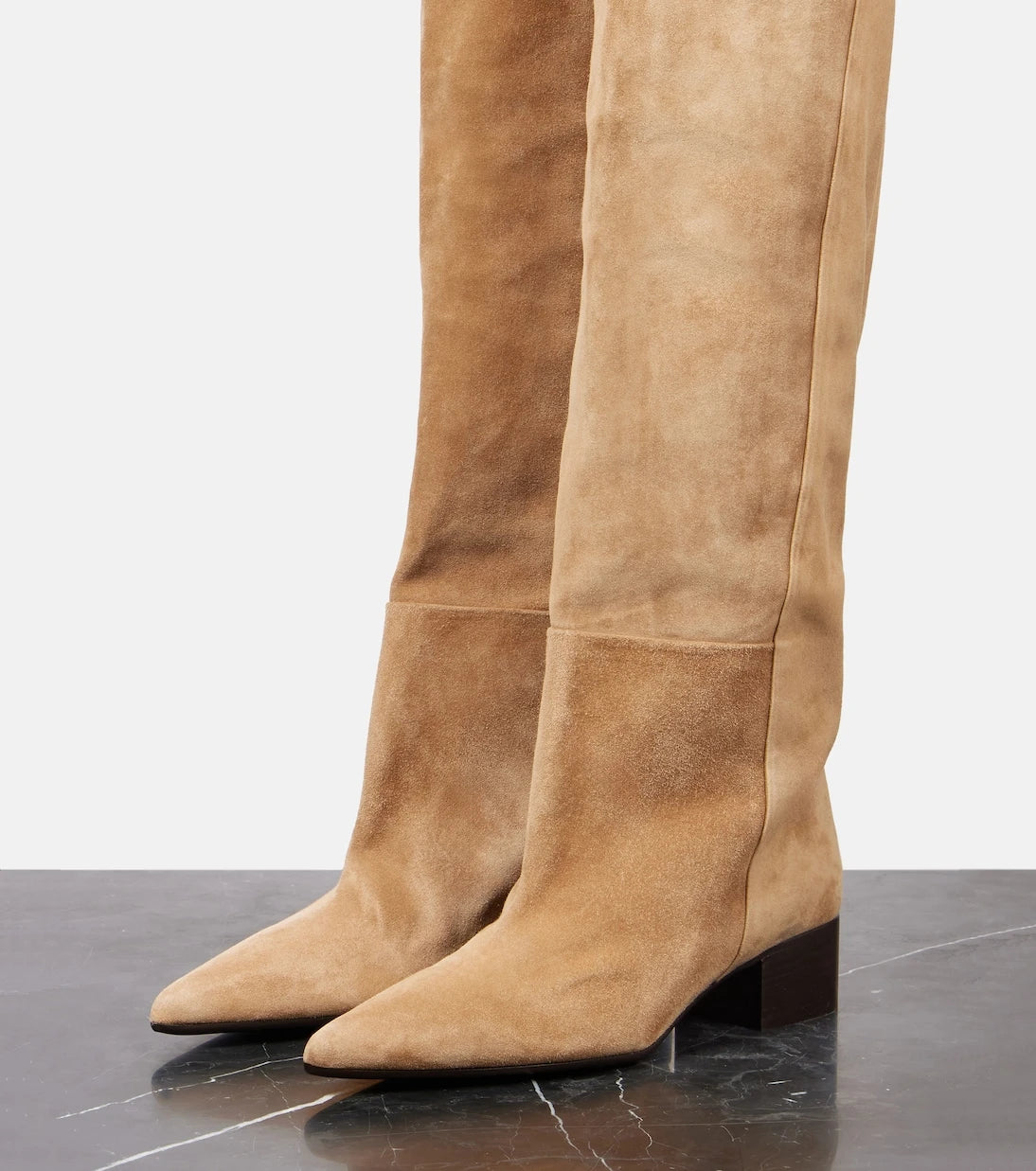 Khaite - Andee 40 suede over-the-knee boots