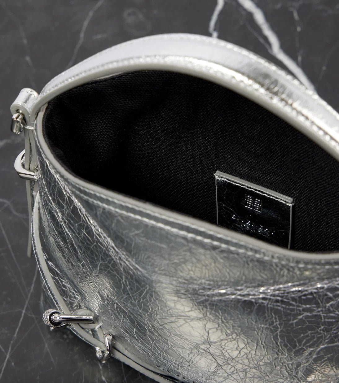Givenchy - Voyou Nano metallic leather shoulder bag