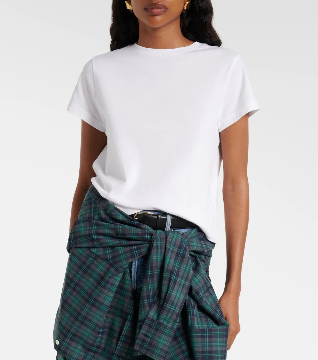 Agolde - Adine cropped cotton jersey T-shirt