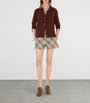 Burgundy Cashmere EKD-Embroidered Cardigan