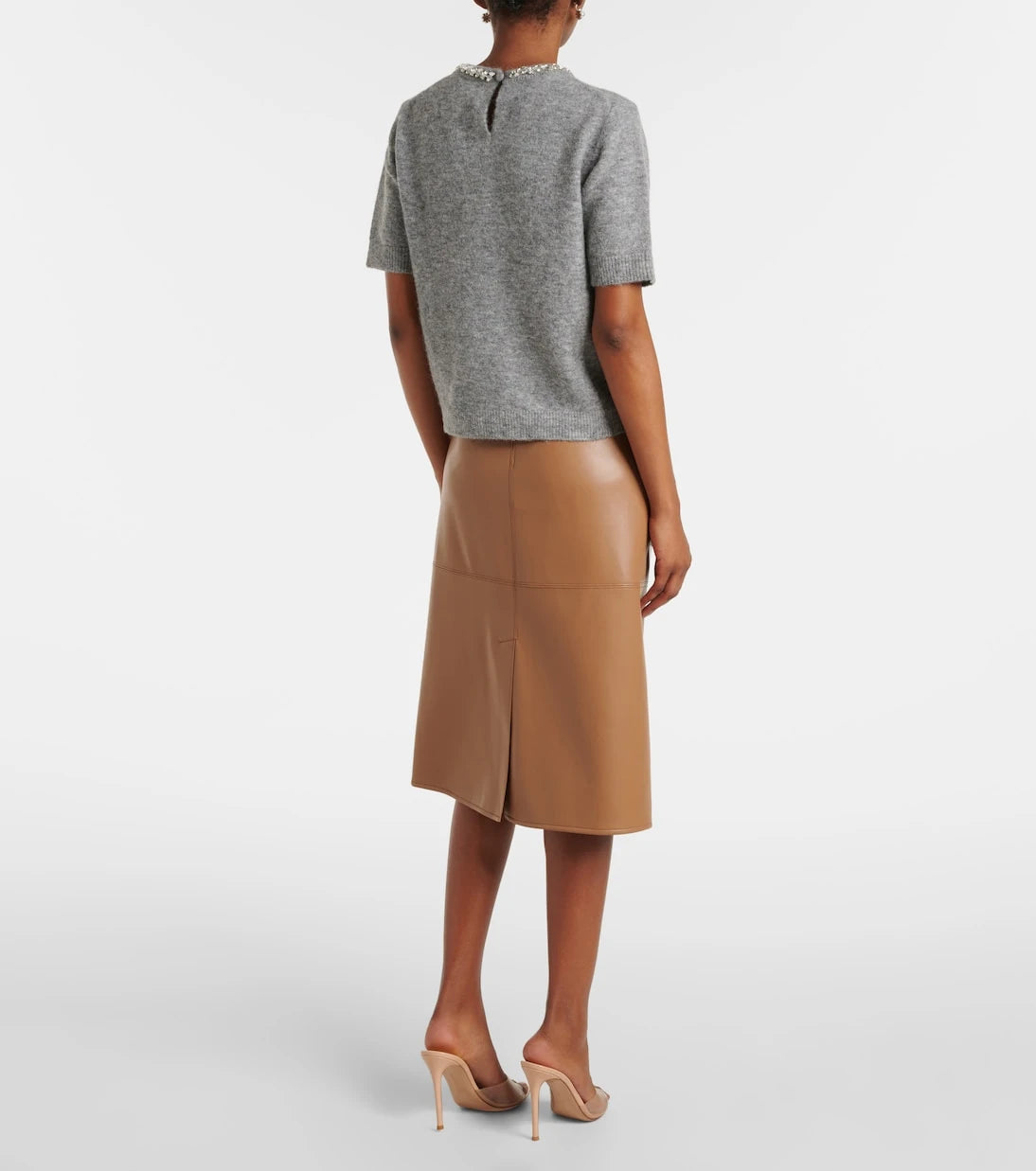 Velvet - Layton embellished alpaca and wool-blend top