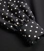 Valentino Black Silk Polka-Dot Midi Dress