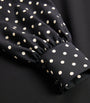 Valentino Black Silk Polka-Dot Midi Dress