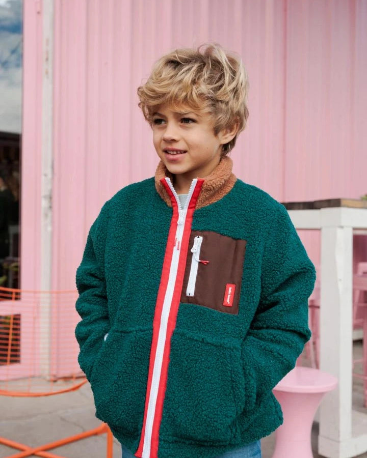 Hello Hossy - Zipped Fleece Jacket | Green
