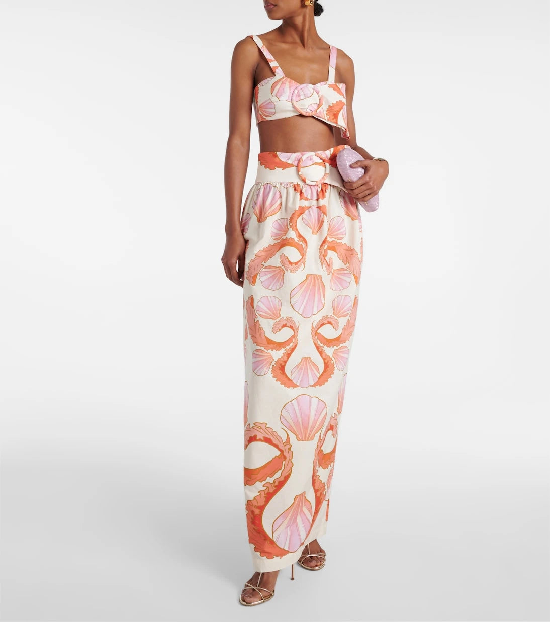 Adriana Degreas - Seashell printed cotton bra top