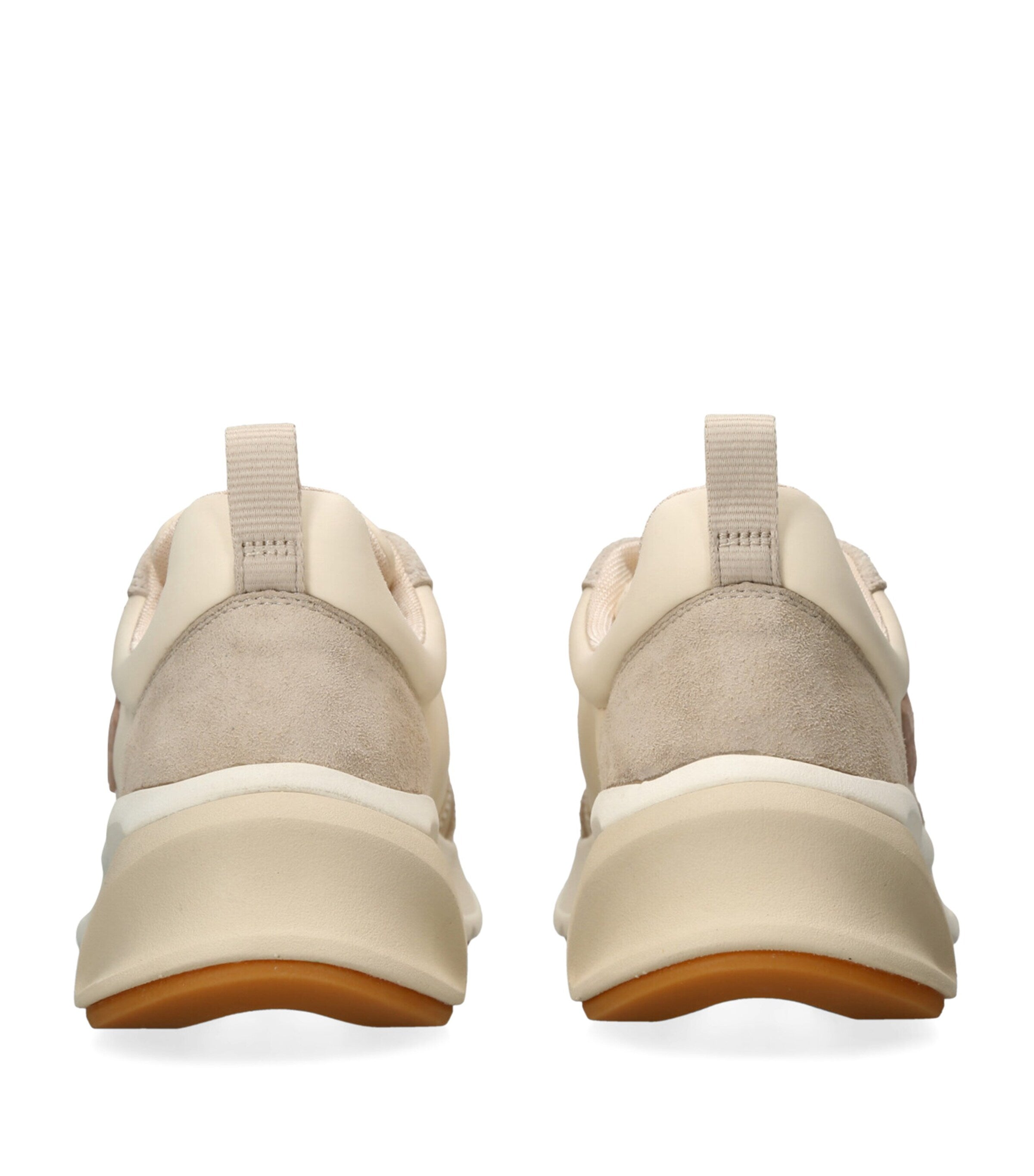 Tory Burch Beige Suede Good Luck Low Top Sneakers