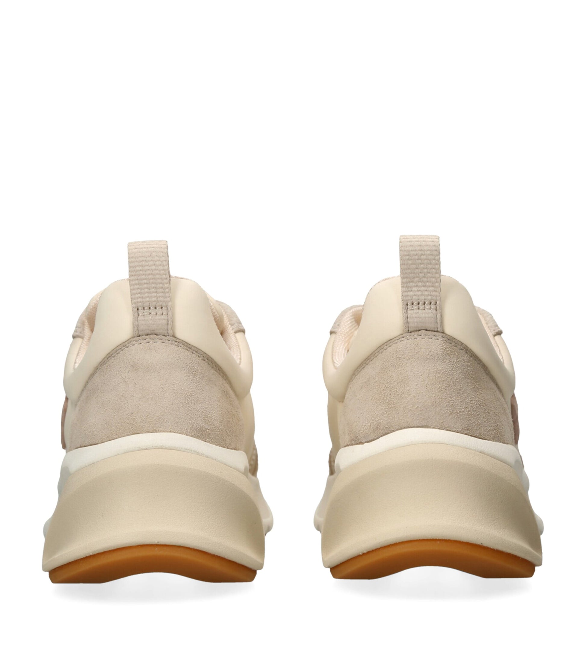 Tory Burch Beige Suede Good Luck Low Top Sneakers