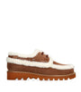 Valentino Garavani Brown Suede Palm Avenue Boat Shoes