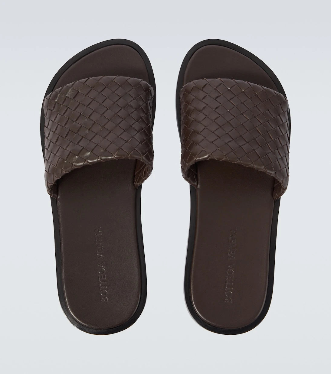 Bottega Veneta - Elio Intrecciato leather slides