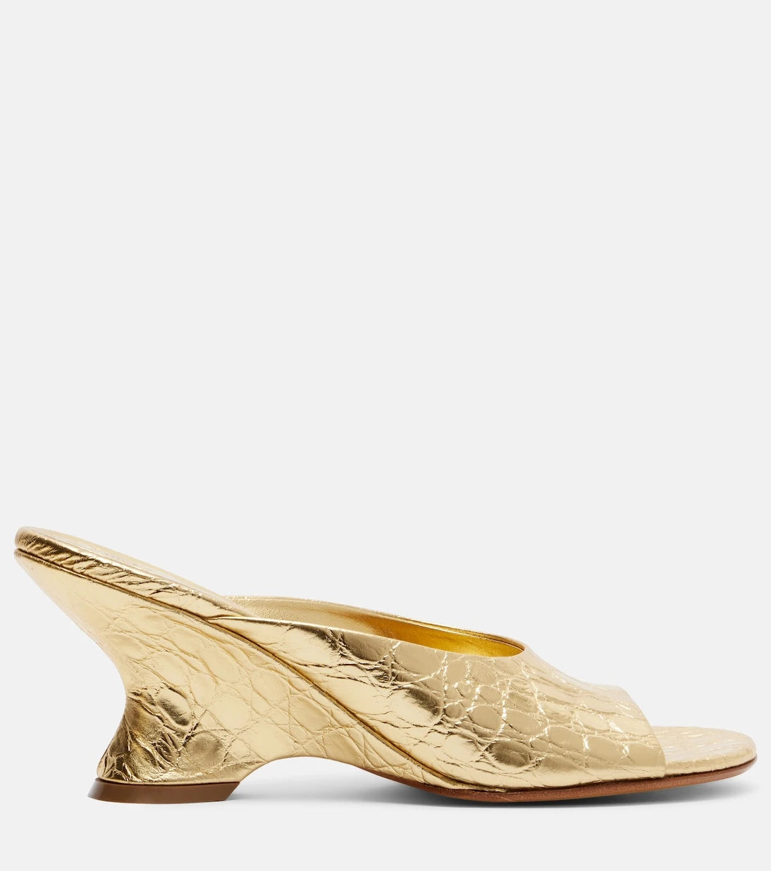 Dries Van Noten - Metallic leather sandals