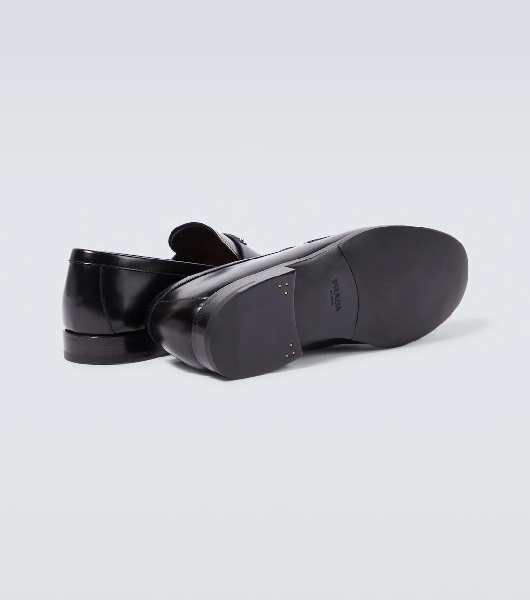 Prada - Brushed leather loafers
