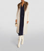 Beige Wool-Cashmere Sable-Trim Coat