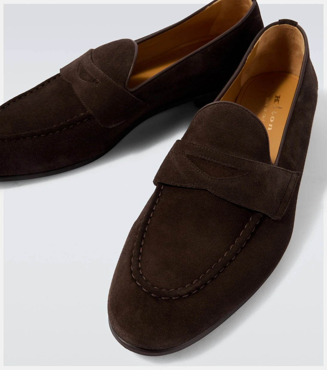 Kiton - Suede penny loafers