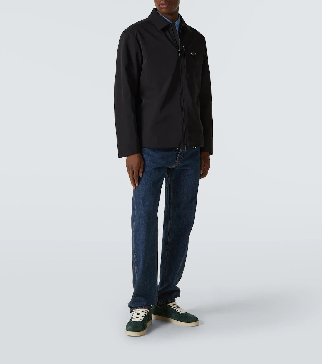Prada - Lane logo suede sneakers