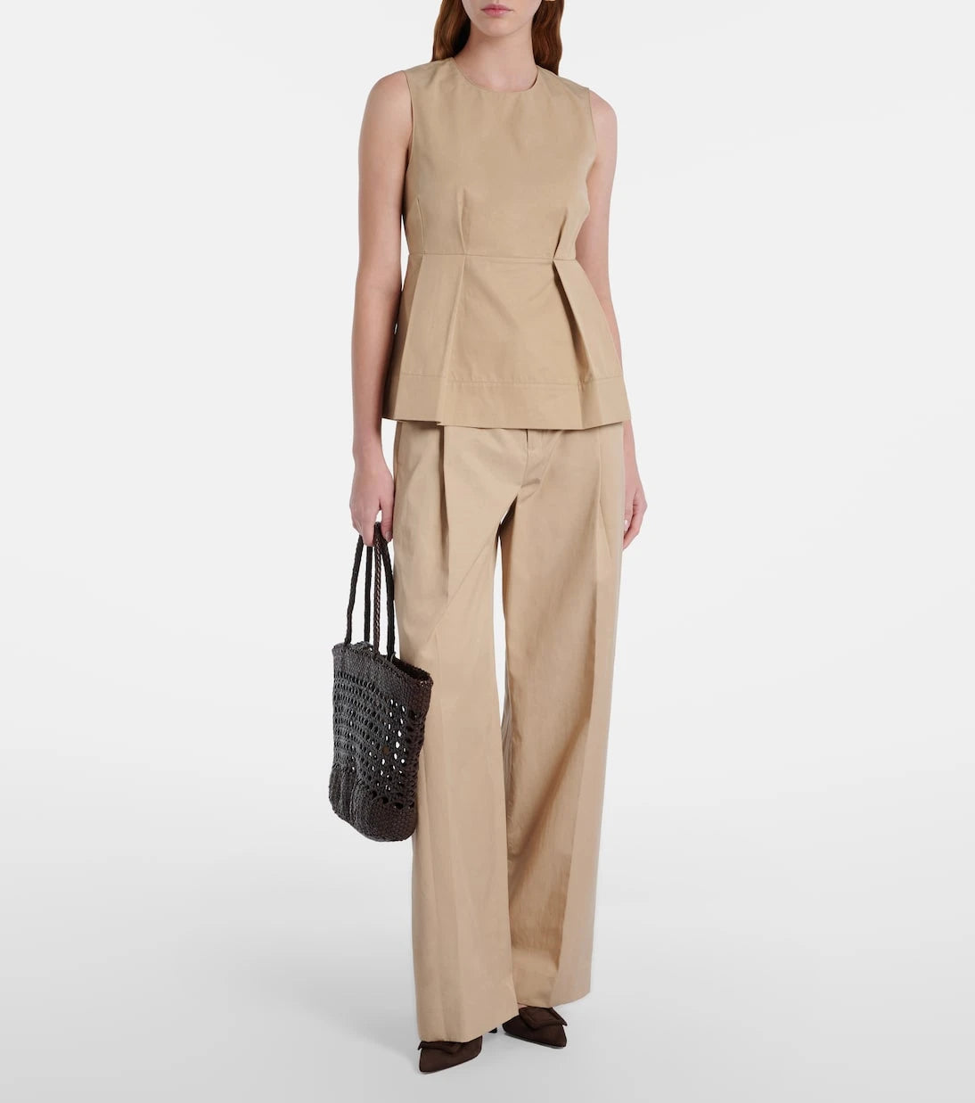 Vince - Pleated peplum top