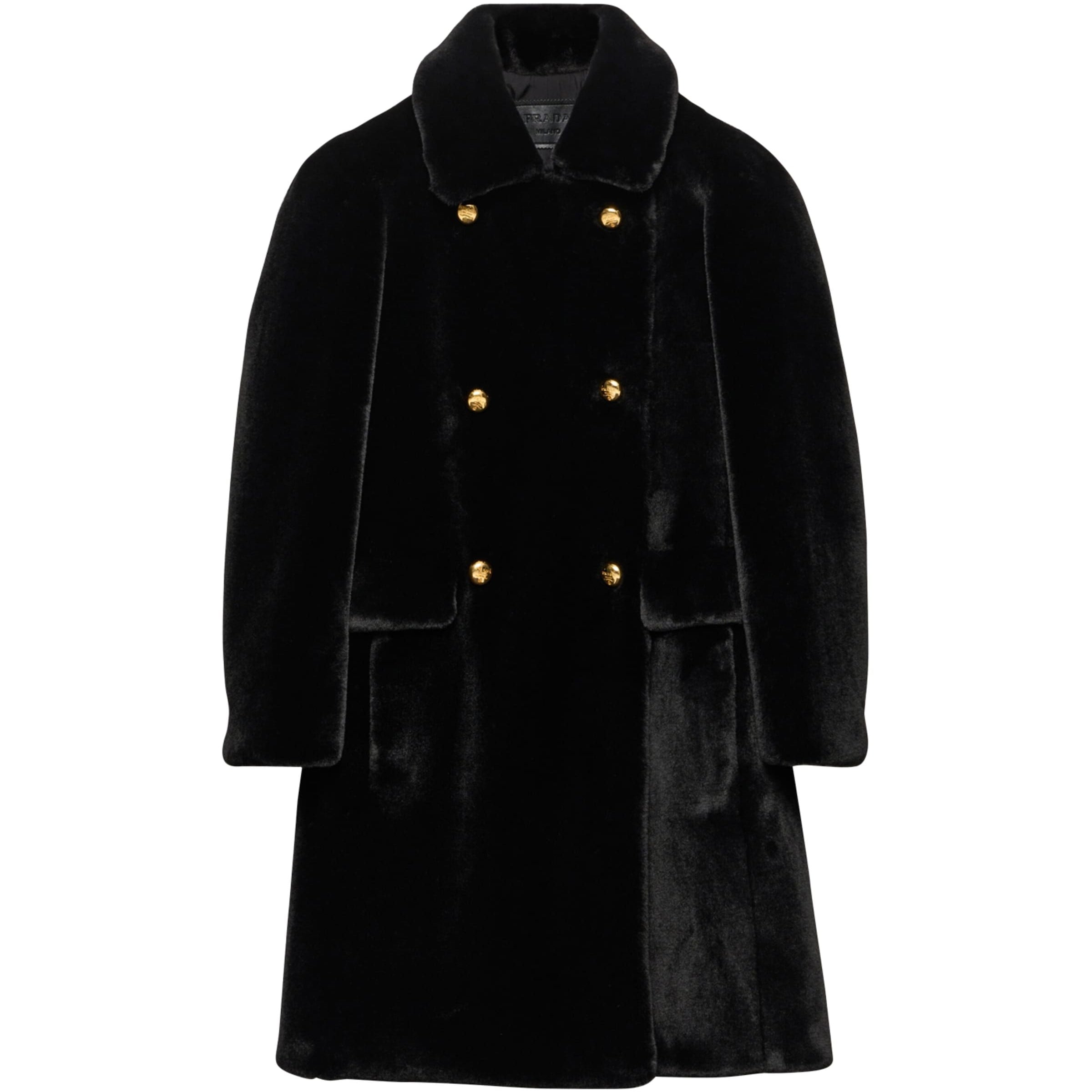 Prada Black Double-Breasted Aspen Coat