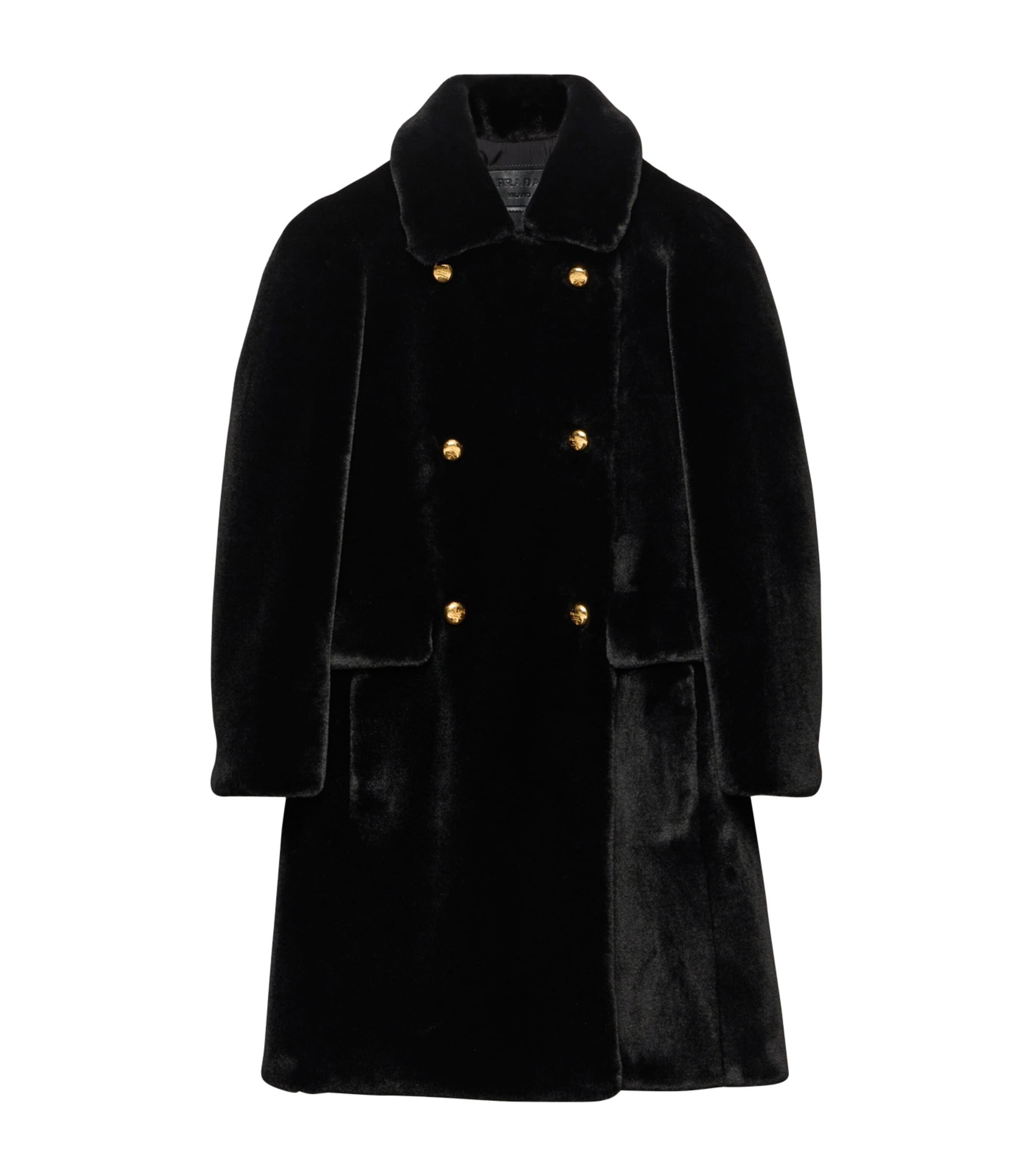 Prada Black Double-Breasted Aspen Coat