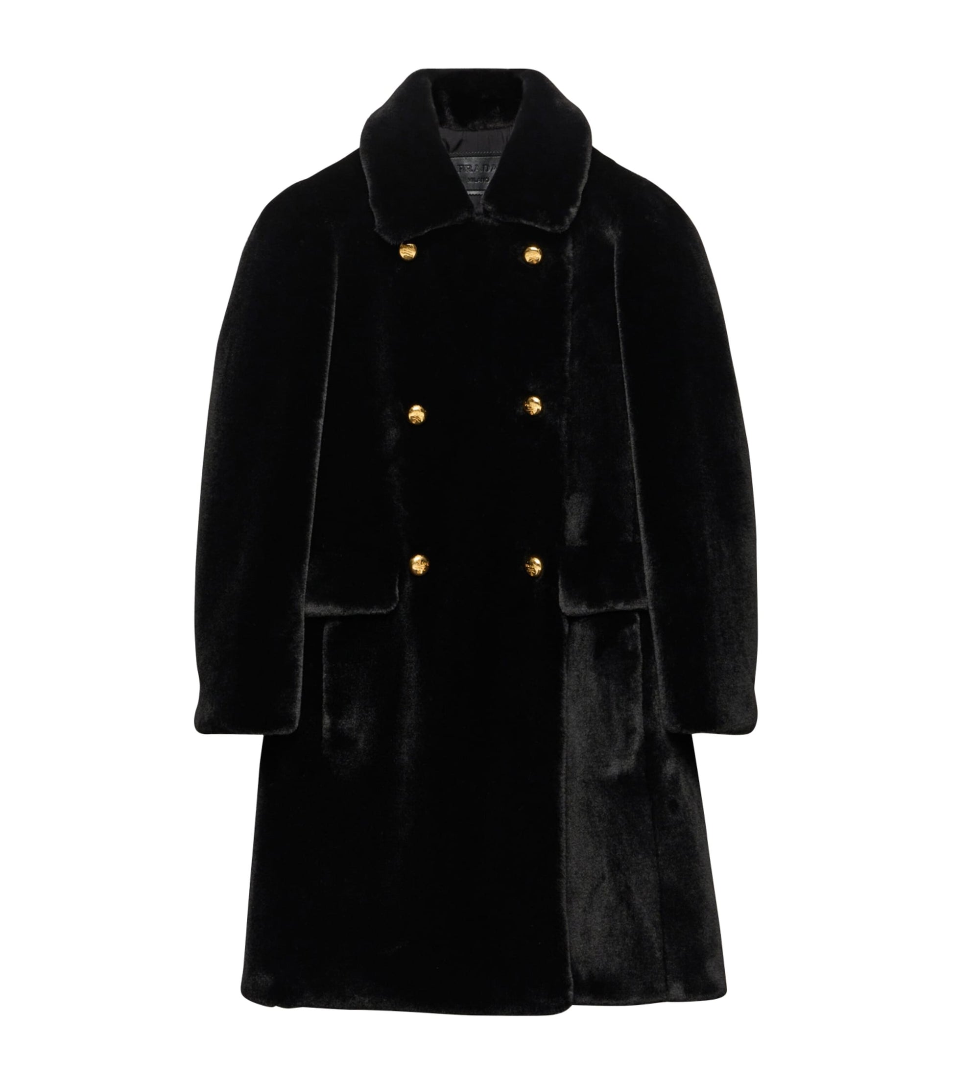 Prada Black Double-Breasted Aspen Coat