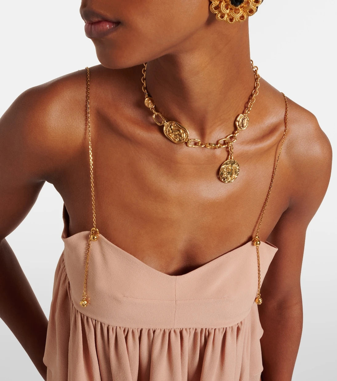 Chloé - Gathered silk top