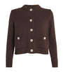 ME+EM Brown Cotton Cropped Cardigan