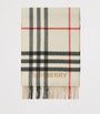 Burberry Beige Cashmere Contrast Check Scarf
