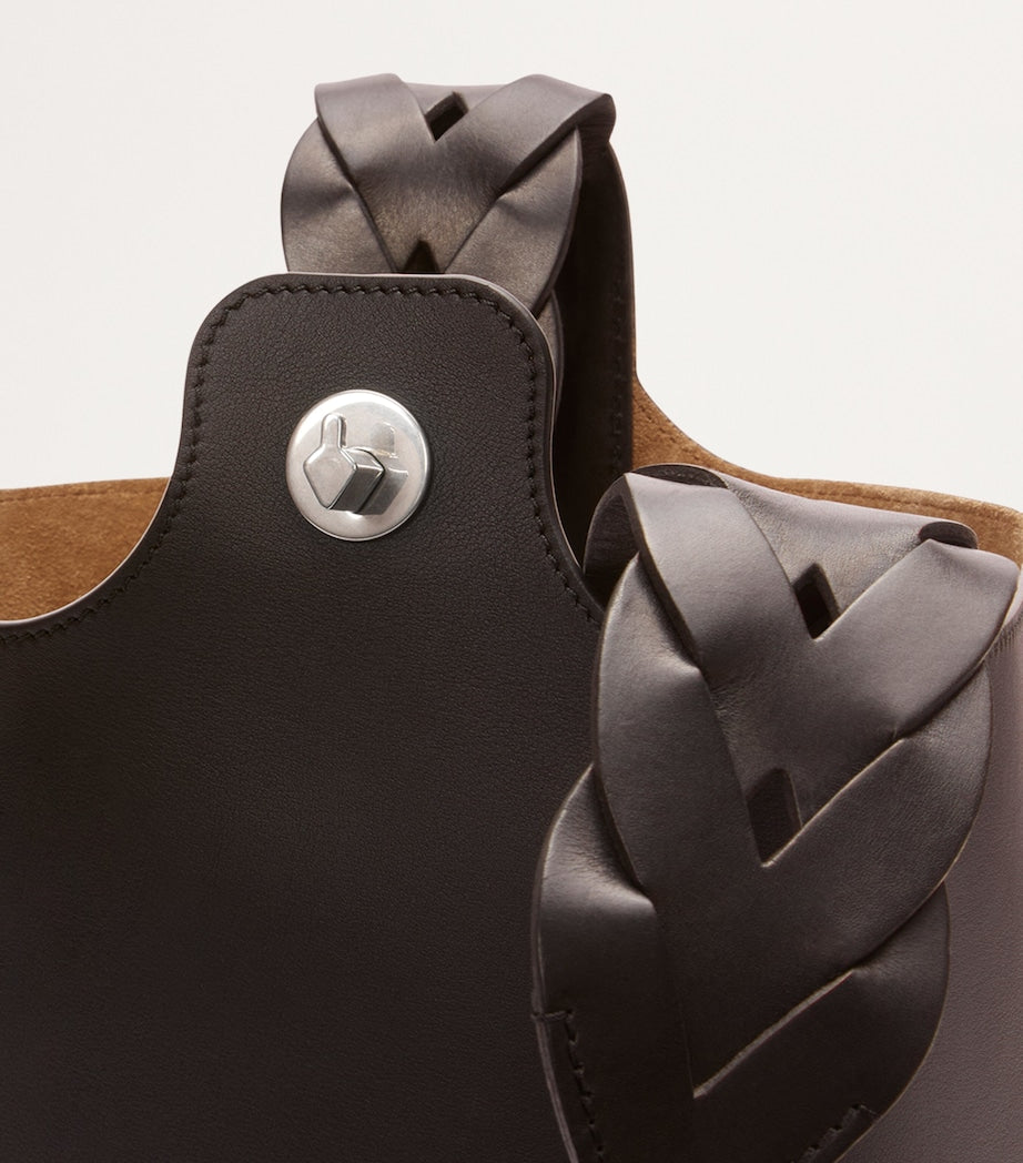 LOEWE Brown Large Pebble Bucket Bag