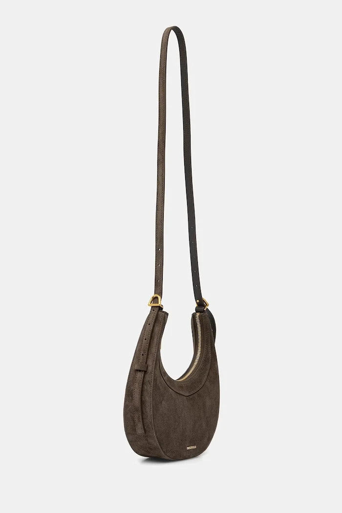 Coccinelle kadın süet crossbody çanta