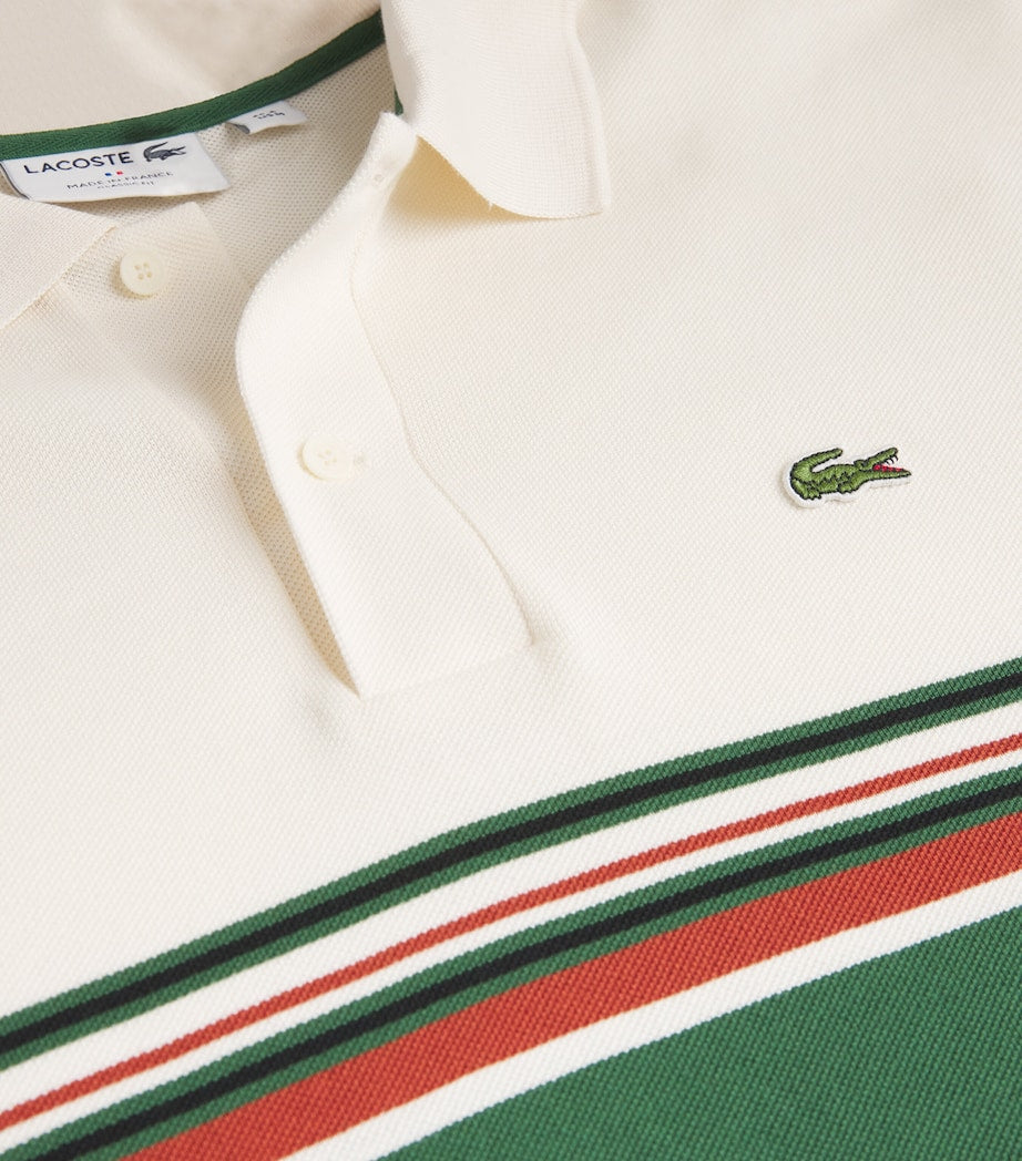 Lacoste Cotton Contrast Stripe Polo Shirt