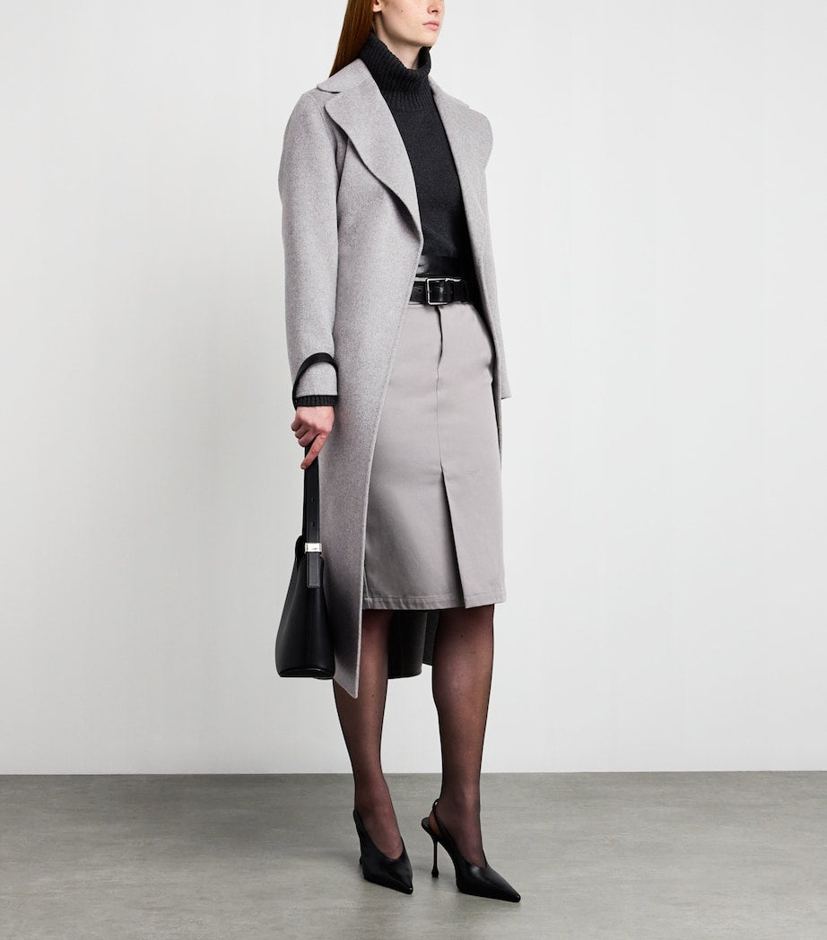 Grey Virgin Wool-Cashmere Coat
