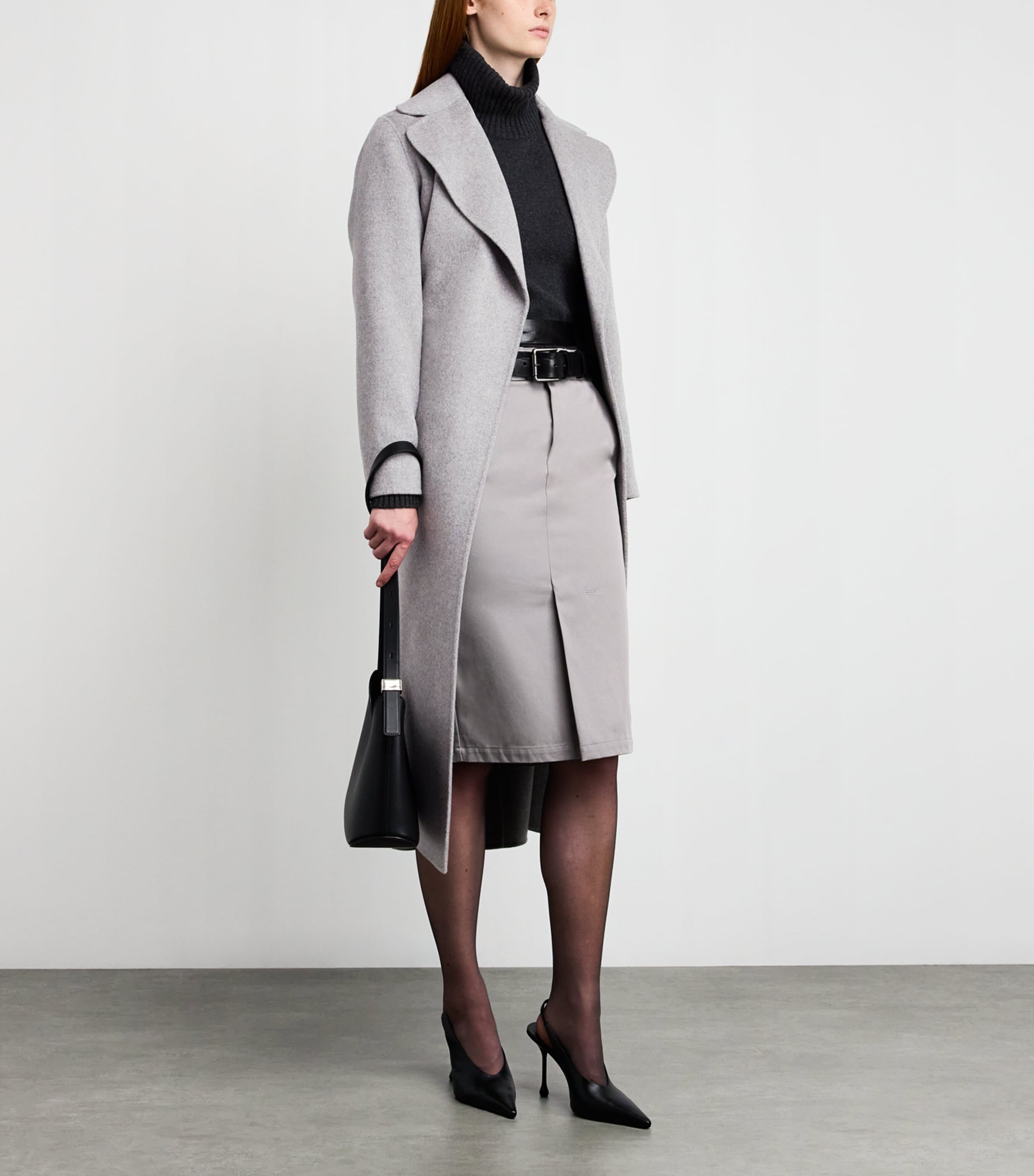 Grey Virgin Wool-Cashmere Coat