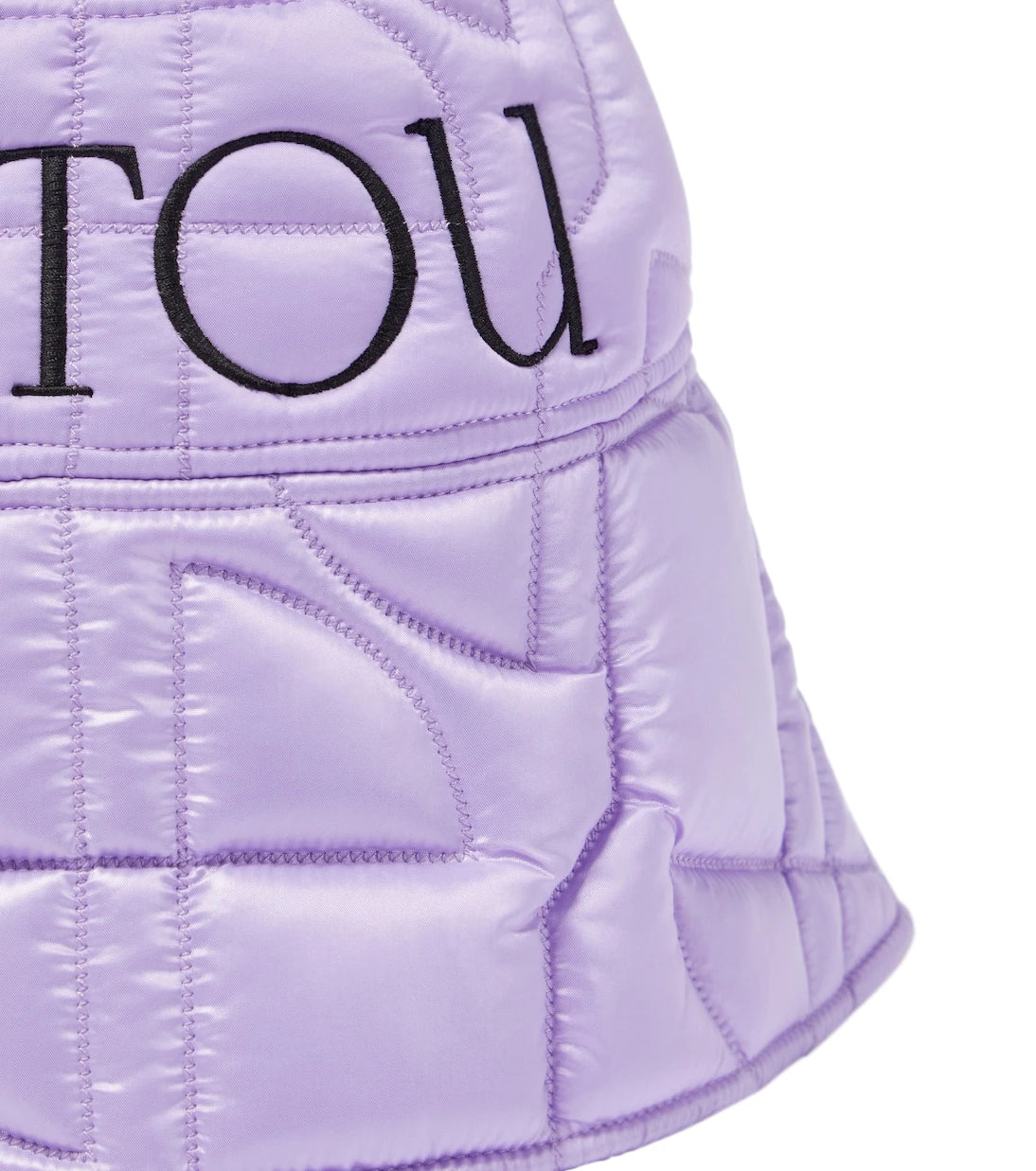 Patou - Logo quilted satin bucket hat
