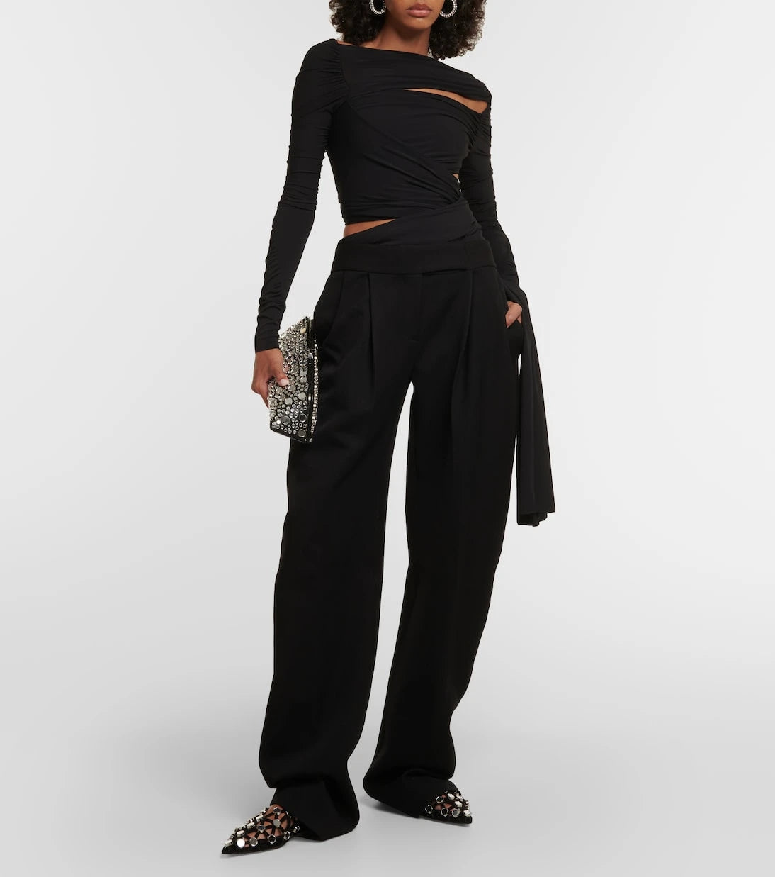 The Attico - Asymmetrical draped top