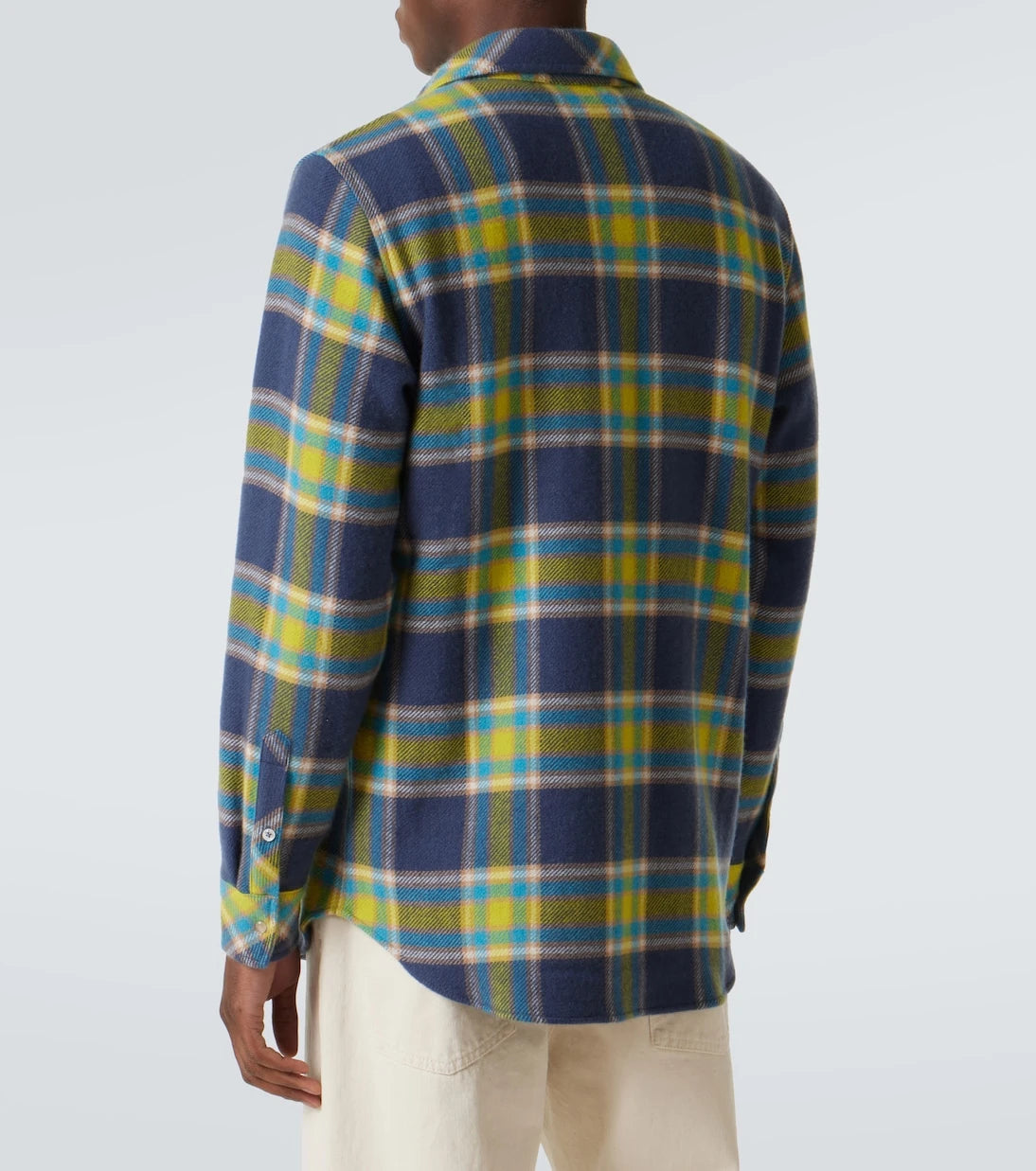 God's True Cashmere - قميص كشمير كاروهات بتصميم Explorer مع الكوارتز
