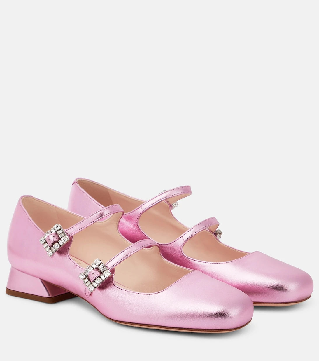 Roger Vivier - Mini Très Vivier leather Mary Jane pumps