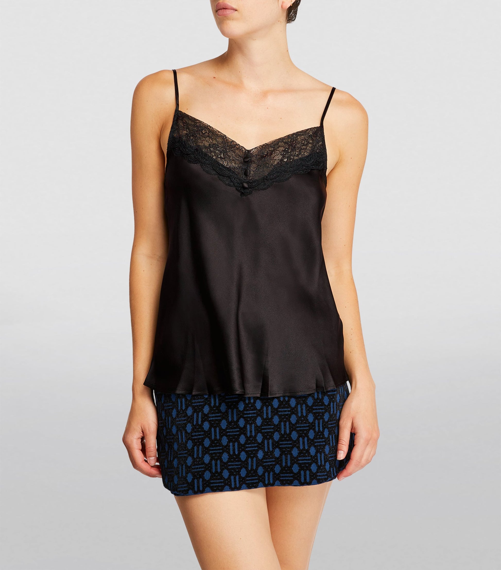 Maje Black Silk Cami Top