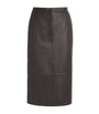 Yves Salomon Beige Nappa Leather Pencil Skirt