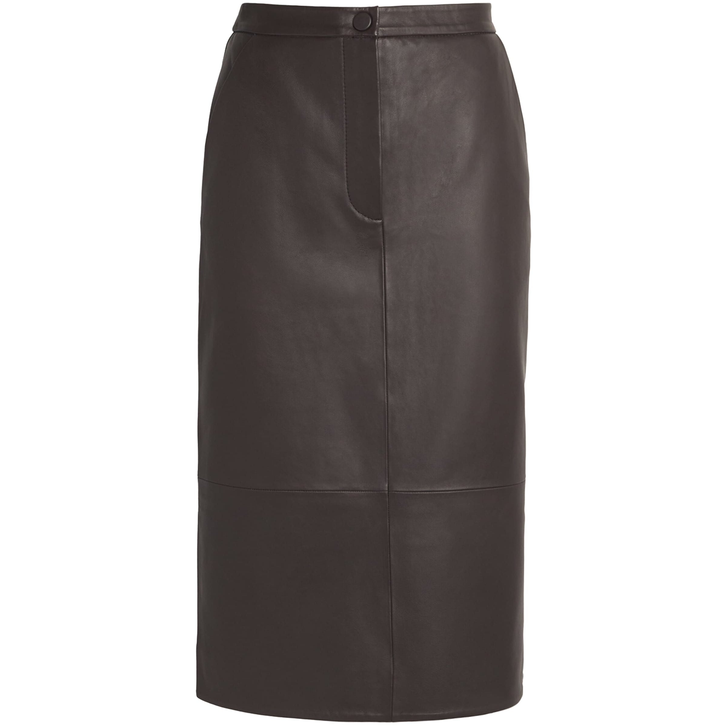 Yves Salomon Beige Nappa Leather Pencil Skirt