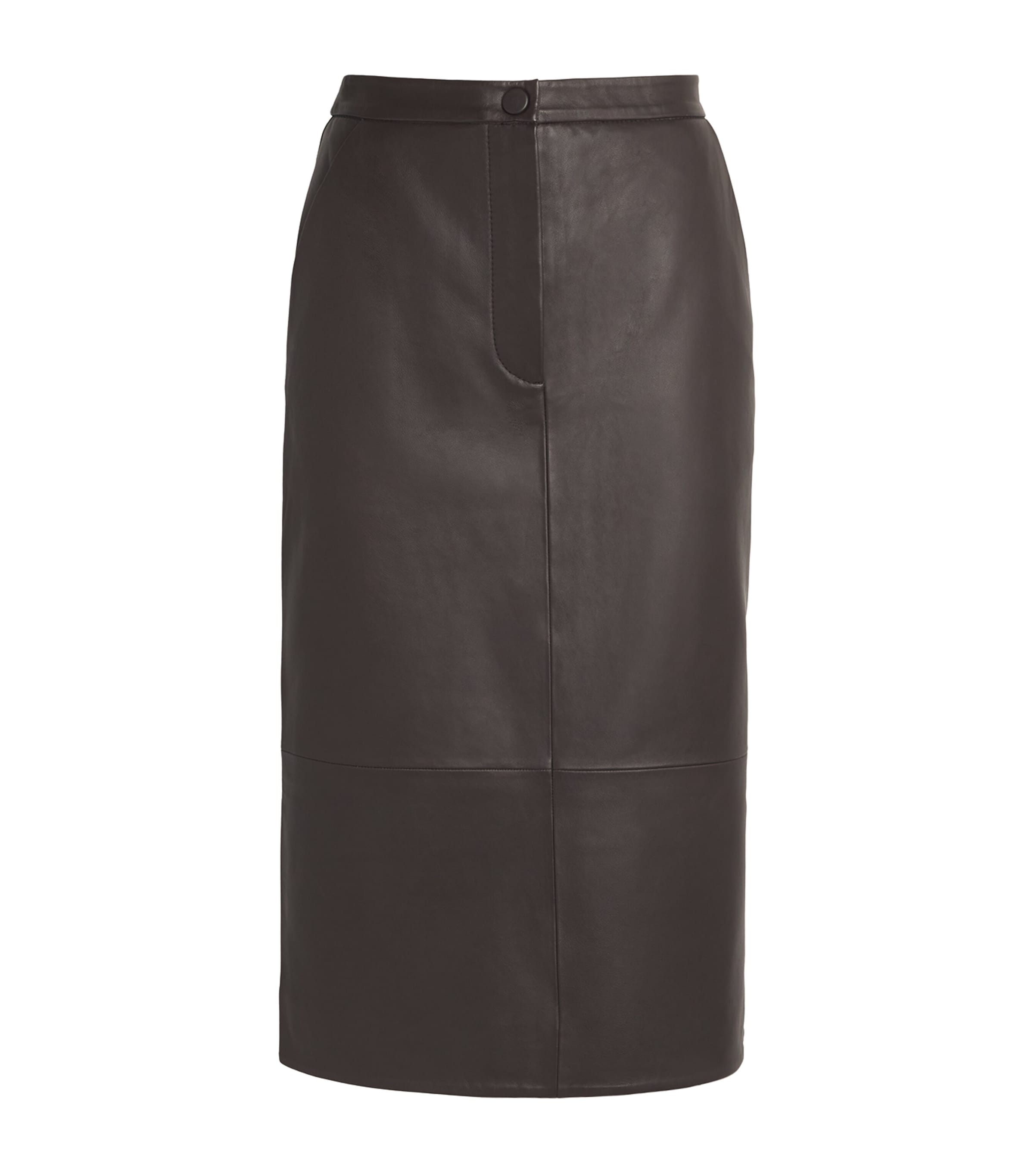 Yves Salomon Beige Nappa Leather Pencil Skirt