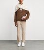 Weekend Max Mara Brown Rope Knit V-Neck Cardigan