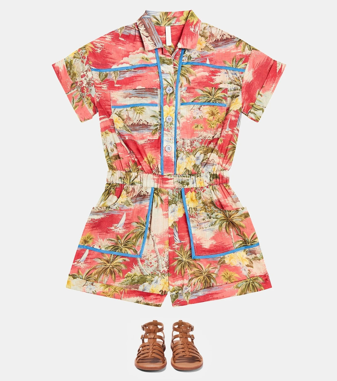 Zimmermann Kids - Alight printed cotton playsuit