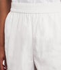 MAX&Co. White Nylon Elasticated Shorts