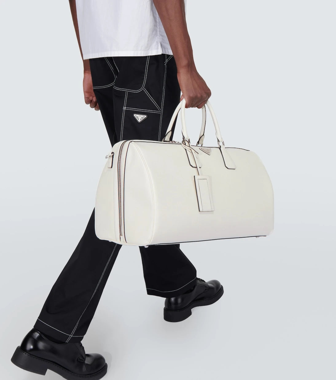 Prada - Leather duffel bag