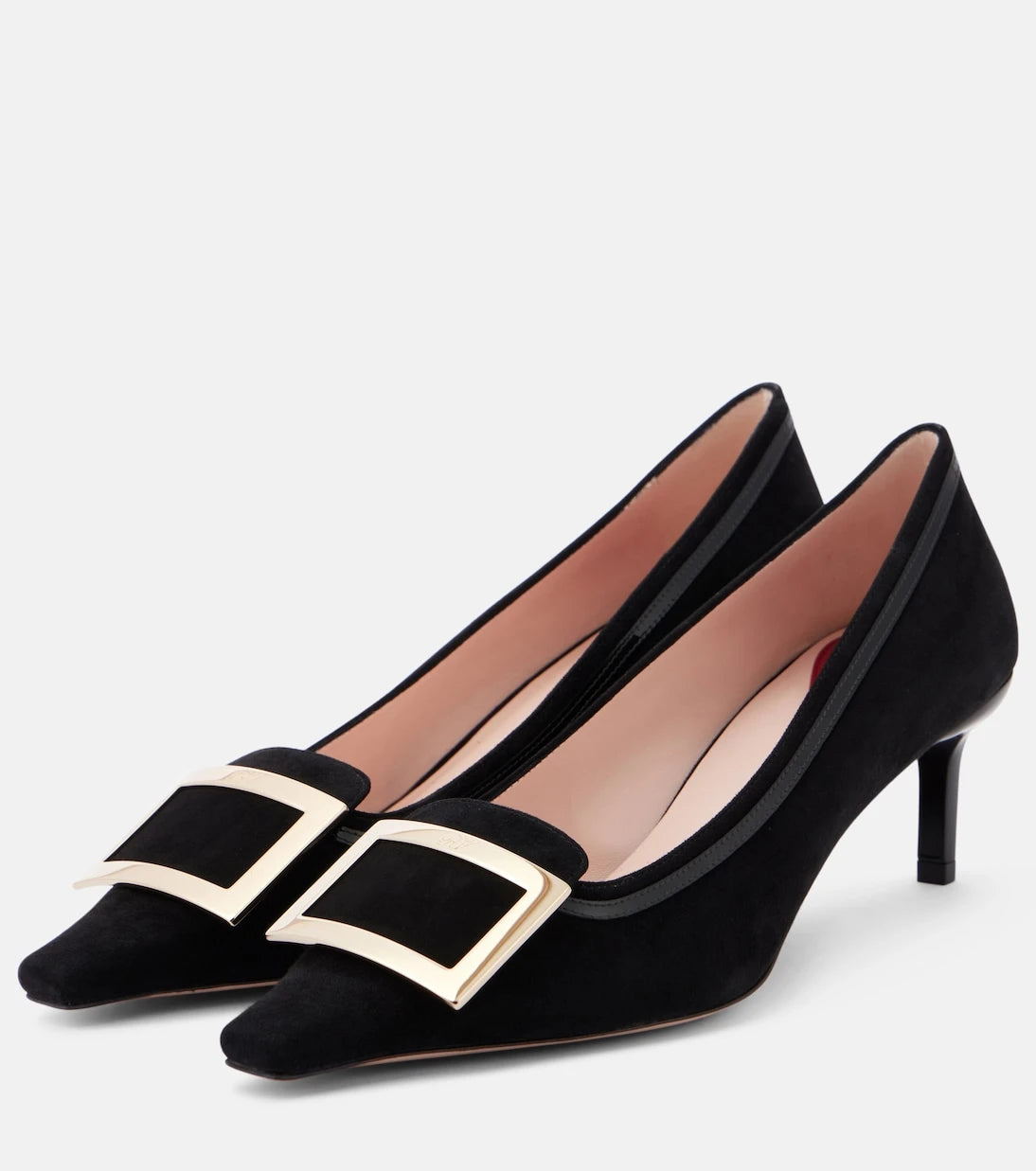 Roger Vivier - حذاء فيف كانارد 55 من جلد الشمواه بكعب عالٍ