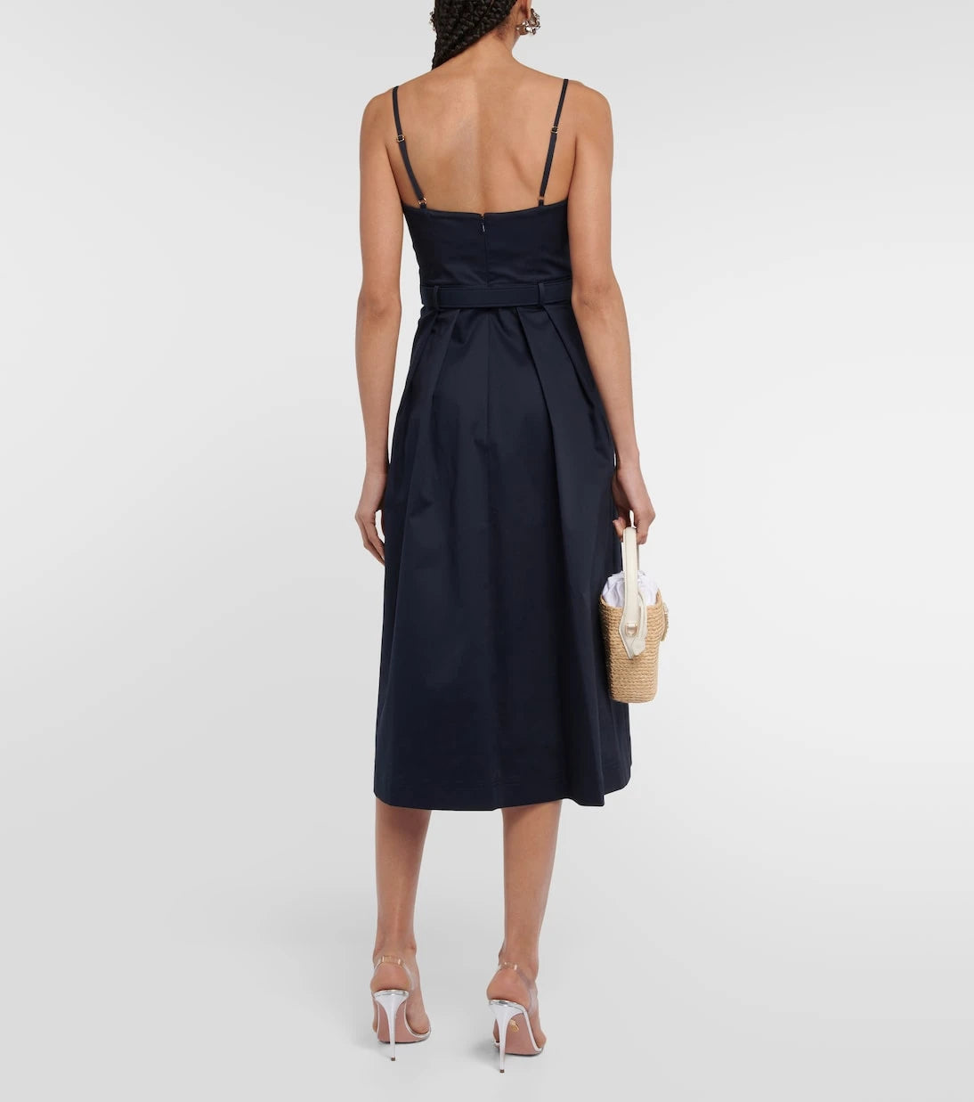 Carolina Herrera - Belted cotton-blend midi dress